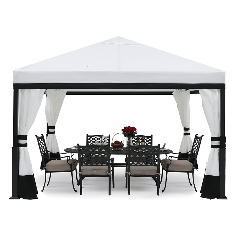 Gazebo de jardín con techo retráctil
